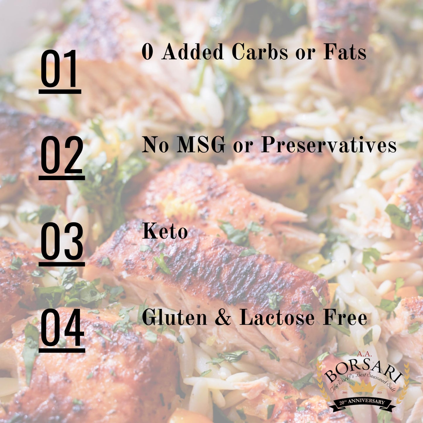 Borsari Seasoned Salt 2-Shaker Gift Set - Citrus & Original Blends - Gluten Free Gourmet Seasonings For Steak, Fish, Poultry, &