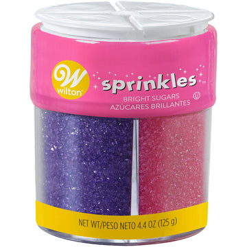 Wilton Bright Multicolored Sugar Sprinkles, 4-Colors Sanding Sugar for Desserts, 4.4 oz.