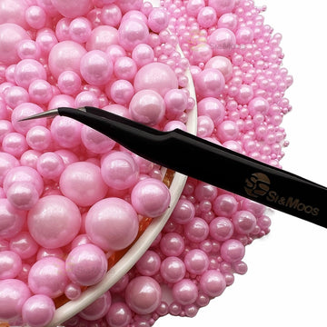 Pink Edible Pearls For Cake Decorating 5.1 Oz | Pink Cake Pearls | Edible Sugar Pearls | Edible Cake Decorations | Pink Pearl Sp