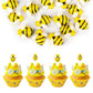 Gyufise 25Pcs Bumble Bee Cupcake Toppers Oh Babee Cupcake Picks Oh Baby Cake Decoration For Bee Theme Baby Shower Kids Birthday