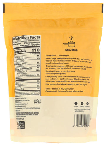 365 by Whole Foods Market, Organic Yellow Popcorn Kernels, 28 Ounce