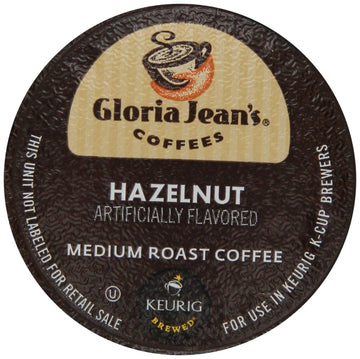 Gloria Jeans Coffees Hazelnut, Single-Serve Keurig K-Cup Pods, Flavored Medium Roast Coffee, 48 Count