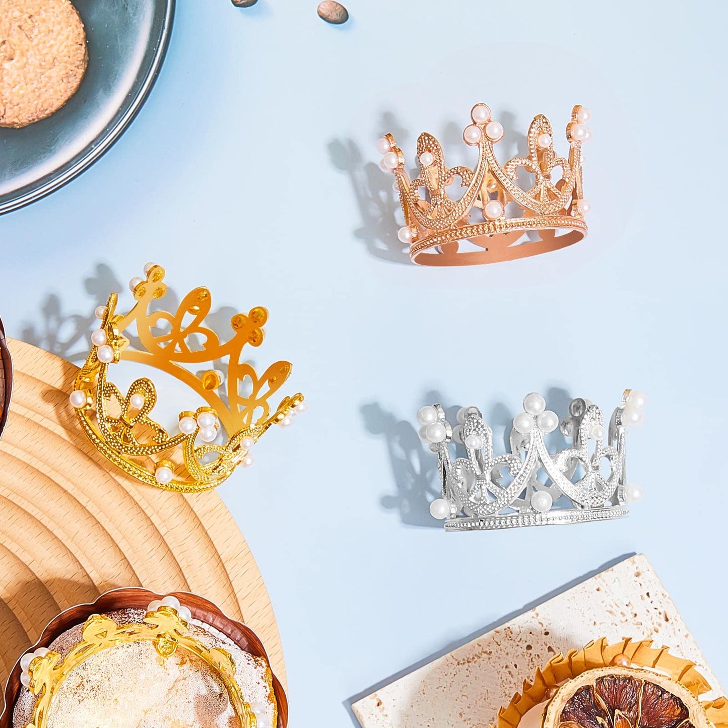 15 Pieces Crown Cake Topper Mini Crown Mini Crown Cake Topper Princess Cupcake Toppers Tiara Cake Topper For Women Lady Birthday