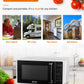 Commercial Chef Small Microwave 09 Cu Ft Countertop Microwave With Digital Display, White Microwave  10 Power Levels, Outstandin