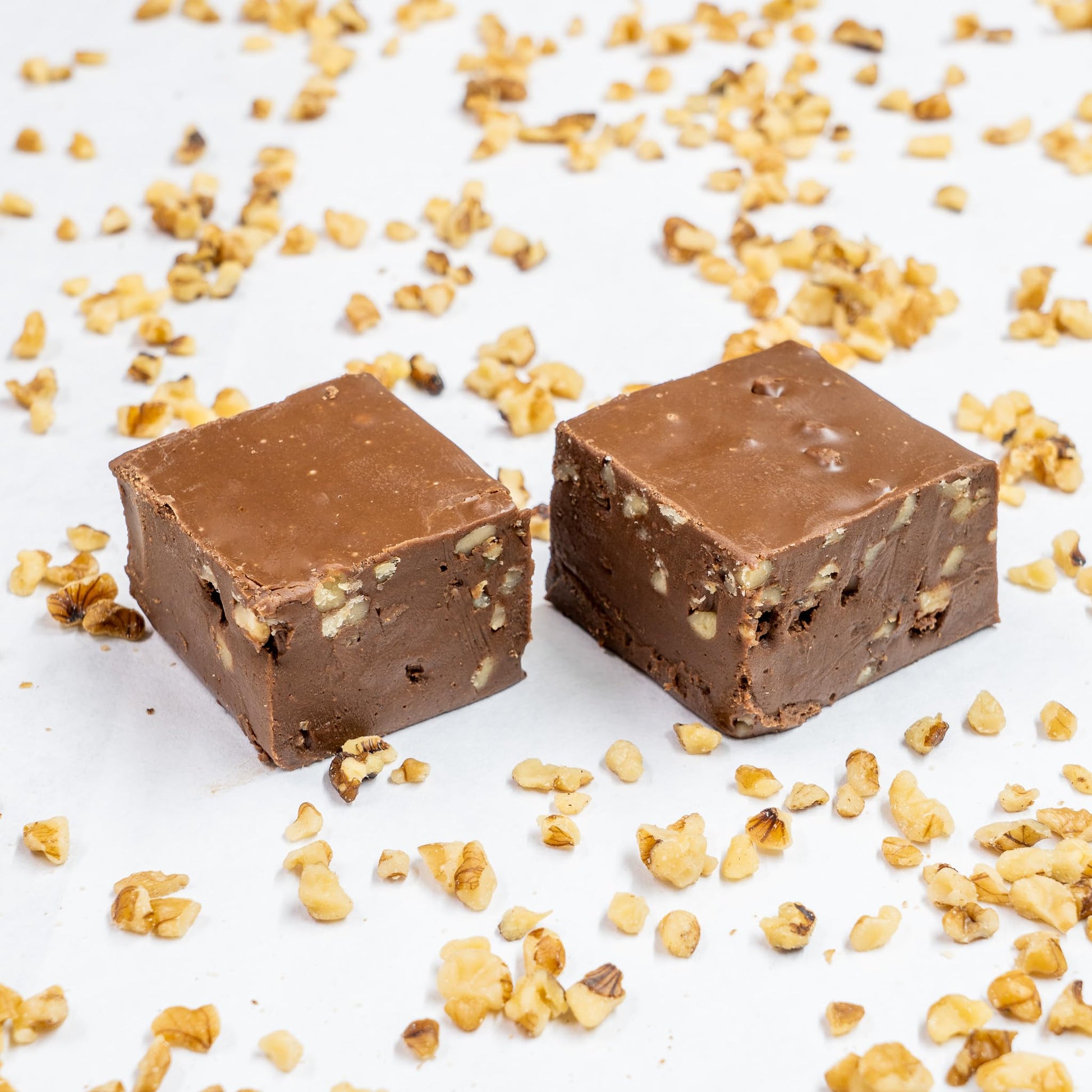 Valley Fudge Chocolate Walnut Artisan Fudge, Gourmet Candy, One Pound Package