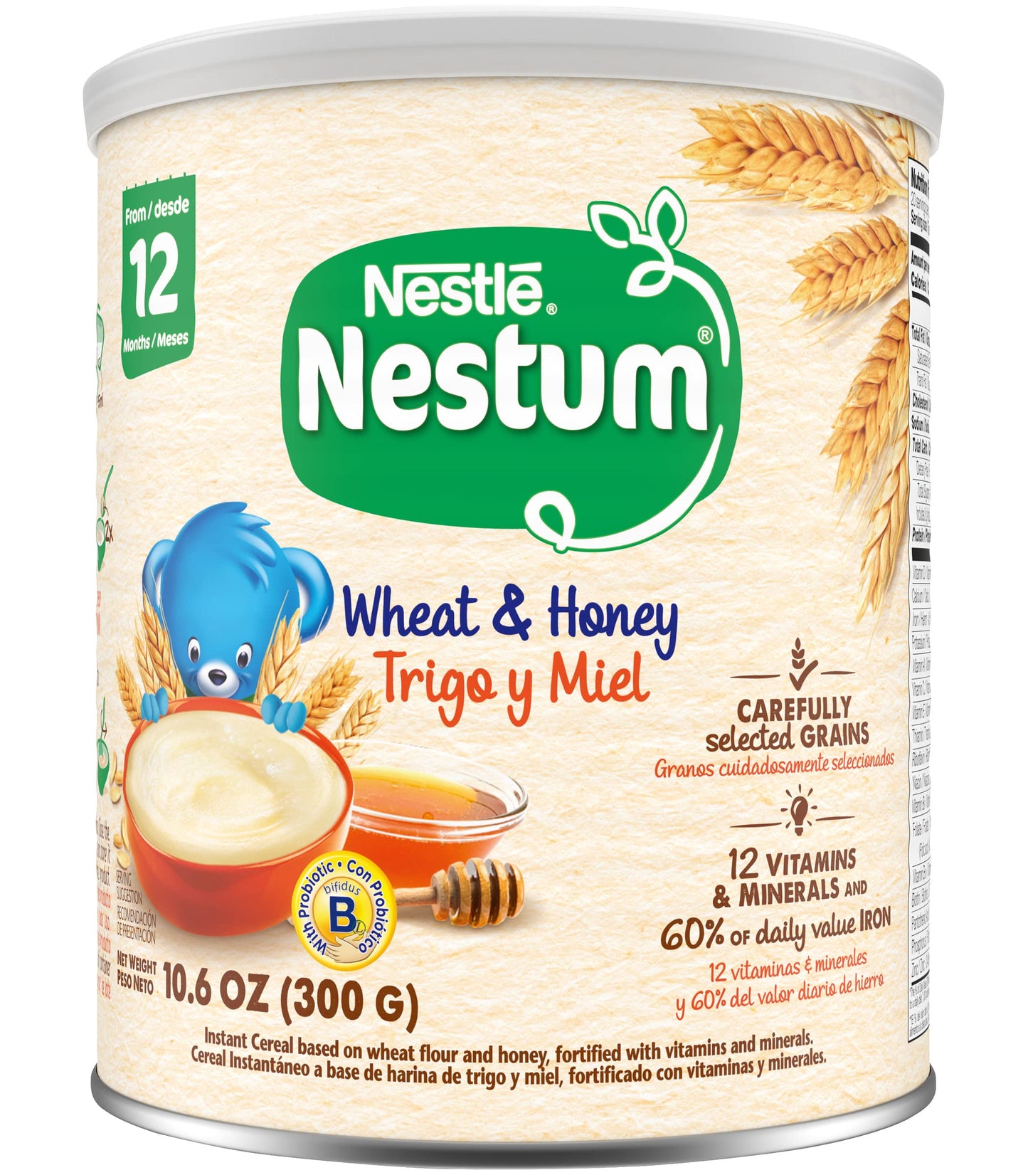 Nestle Nestum Cereal, Wheat And Honey, 10.5-Ounce Container (Pack Of 6)