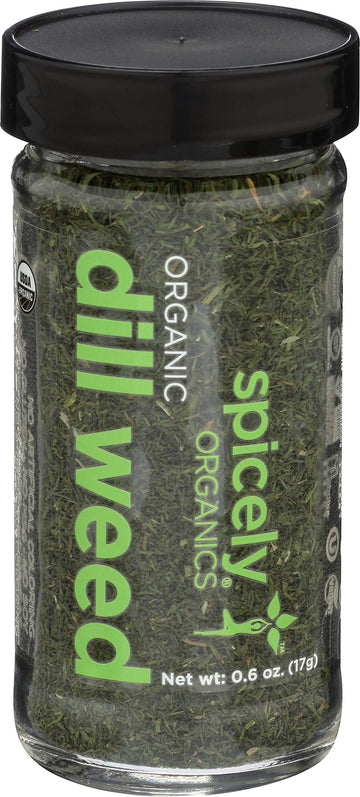 Spicely Organic Dill Weed 0.60 Ounce Jar Certified Gluten Free