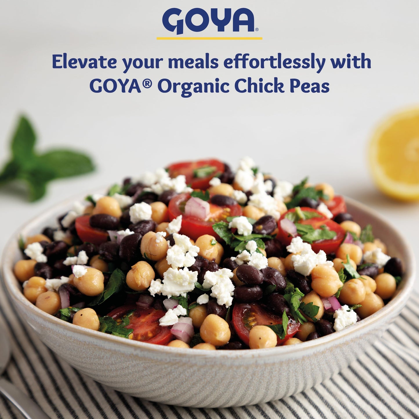 Goya Organic Chick Peas Garbanzo Beans, Low Sodium With Sea Salt, 15.5 Ounce (Pack Of 8)