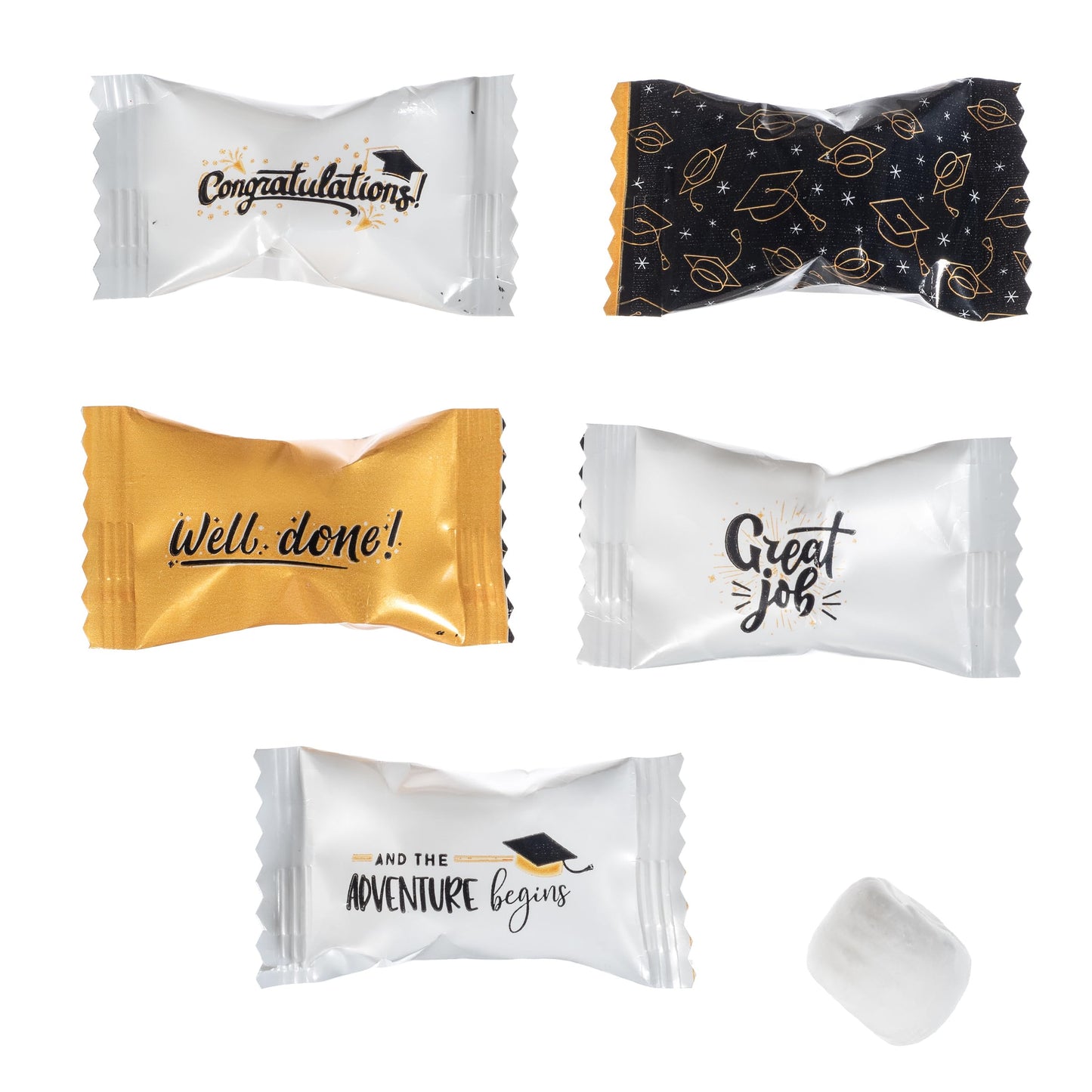 Candy Envy Graduation Buttermints - 13 oz. Bag - Approximately 100 Individually Wrapped Mints - Graduation Candy Party Favors