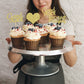 Gyufise 36Pcs Gold Glitter We Will Miss You Cupcake Toppers With Love Glitter Good Luck Cupcake Picks Going Away Farewell Retire