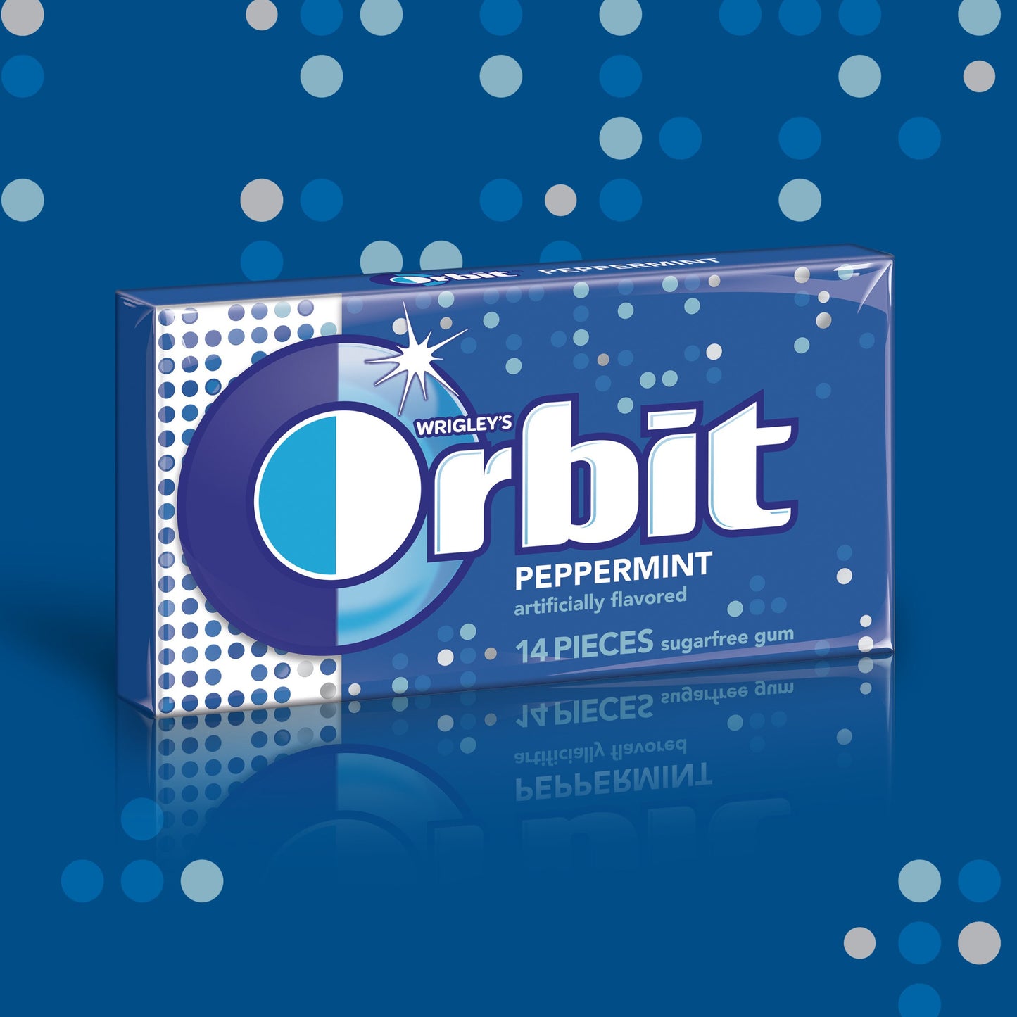 Orbit Peppermint Sugarfree Gum, 14 Count (Pack Of 24)