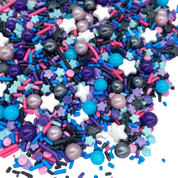 Galaxy Sprinkles | 8 Ounces | Star Sprinkles | Jimmies | Manvscakes