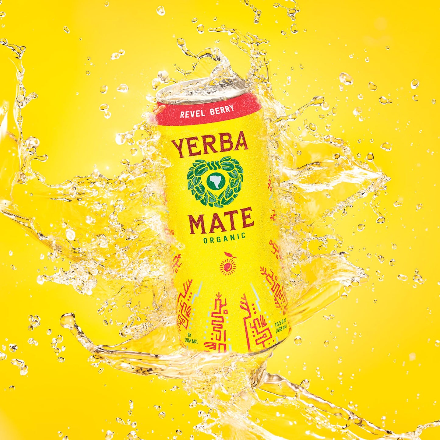 Yerba Madre Organic Yerba Mate  Energy Drink Alternative  Revel Berry  150mg Natural Plant Based Caffeine  Better for You Energy & Focus  No Jitters or Crash  15.5 Oz (Pack of 12) (Packaging May Vary)