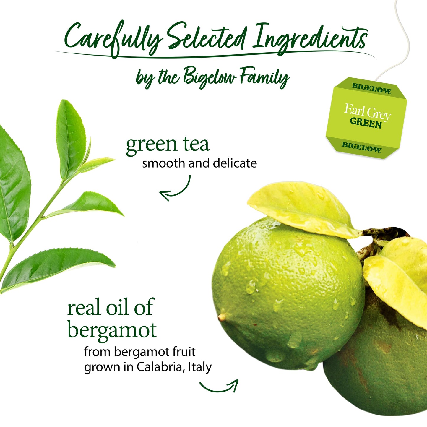 Bigelow Tea Earl Grey Green Tea, Caffeinated, 20 Count Box, Pack of 6, 120 Total Tea Bags