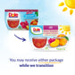 Dole Fruit Bowls Peaches in Strawberry Flavored Gel Snacks, 4.3oz 24 Total Cups, Gluten & Dairy Free, Bulk Lunch Snacks for Kids