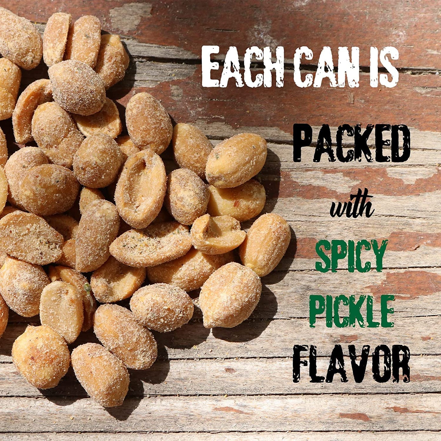 KICKIN Spicy Peanuts - Hot Peanuts Spicy - Hot Peanuts Challenge - 12oz - Spicy Nuts Flavoured with Pickle Peanuts - Ultimate Sp