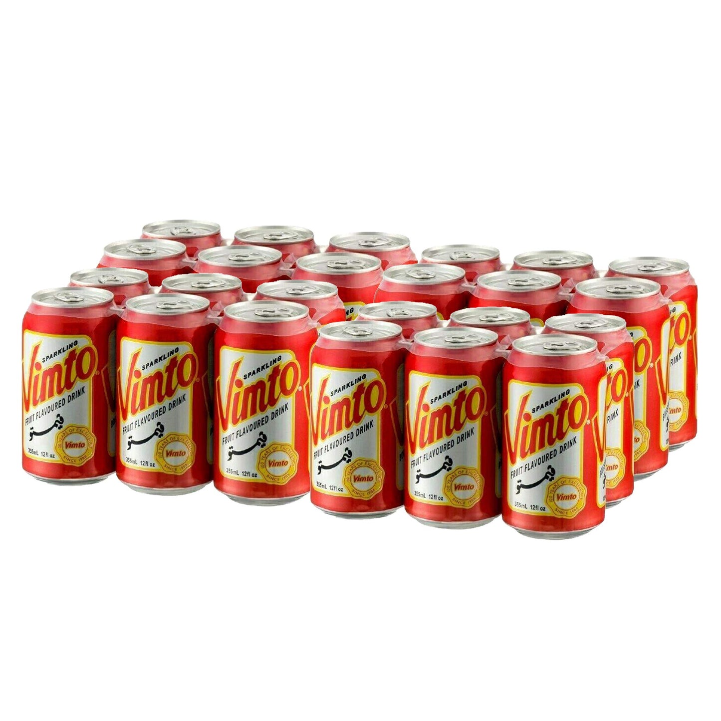Vimto Sparkling Fruit Flavored Drink, Flavored With Natural Extracts Of Blackcherry, Rasberry Juice And Herbs, 12 Fl Oz. Can Pack Of 24