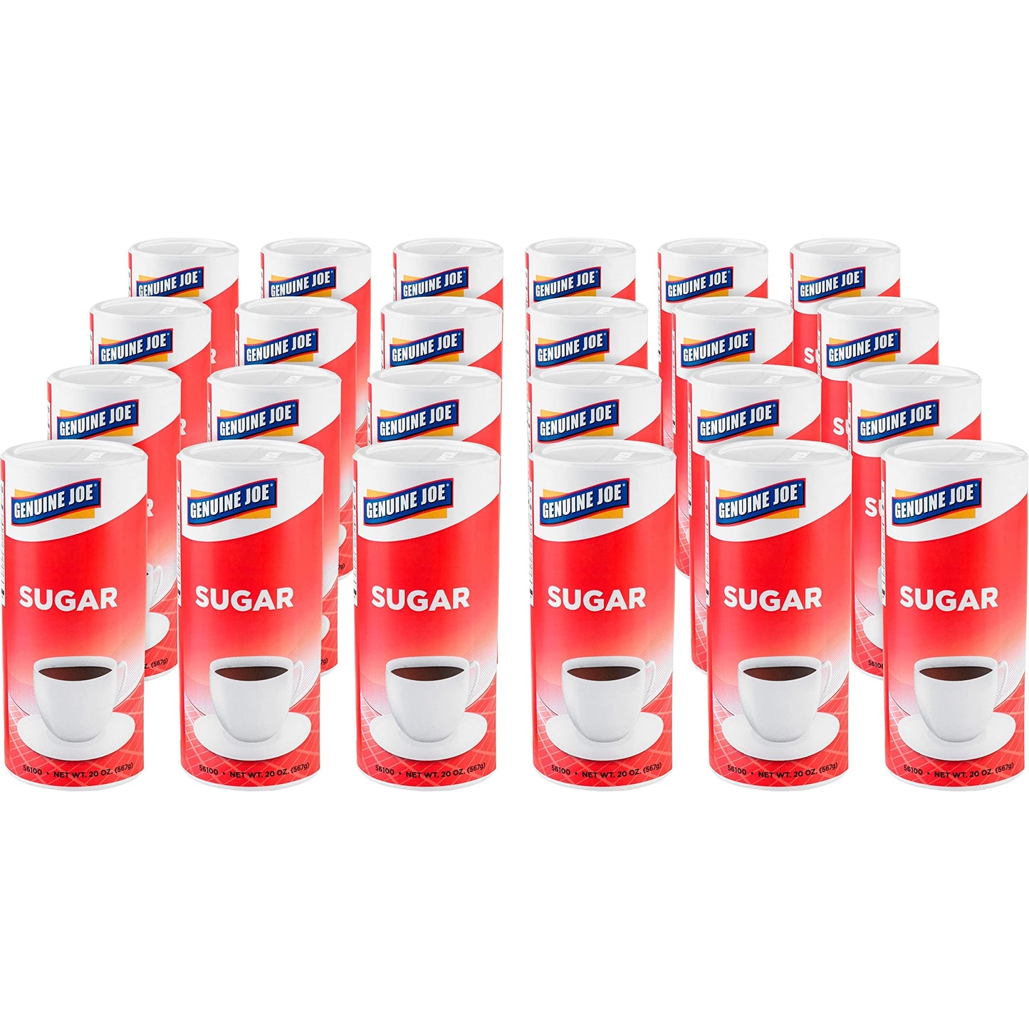 Genuine Joe Natural Sweetener Canister, 240 Ounce, 20 oz (8 Packs of 3), Model GJO56100CT
