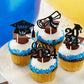 24 PCS 2024 Graduation Cupcake Toppers Glitter Class of 2024 Diploma Grad Cap Cupcake Picks 2024 Graduation Theme Party Cake Dec