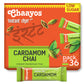 Chaayos Instant Tea Premix - Cardamom Flavour - Low Sugar (36 Sachets) | Instant Tea | Tea Premix | Cardamom Tea | Cardamom Chai