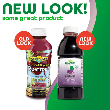 Dynamic Health Organic Beetroot Juice Concentrate, 16 oz, No Added Sugar, BPA-Free, Gluten-Free, Model 3027931