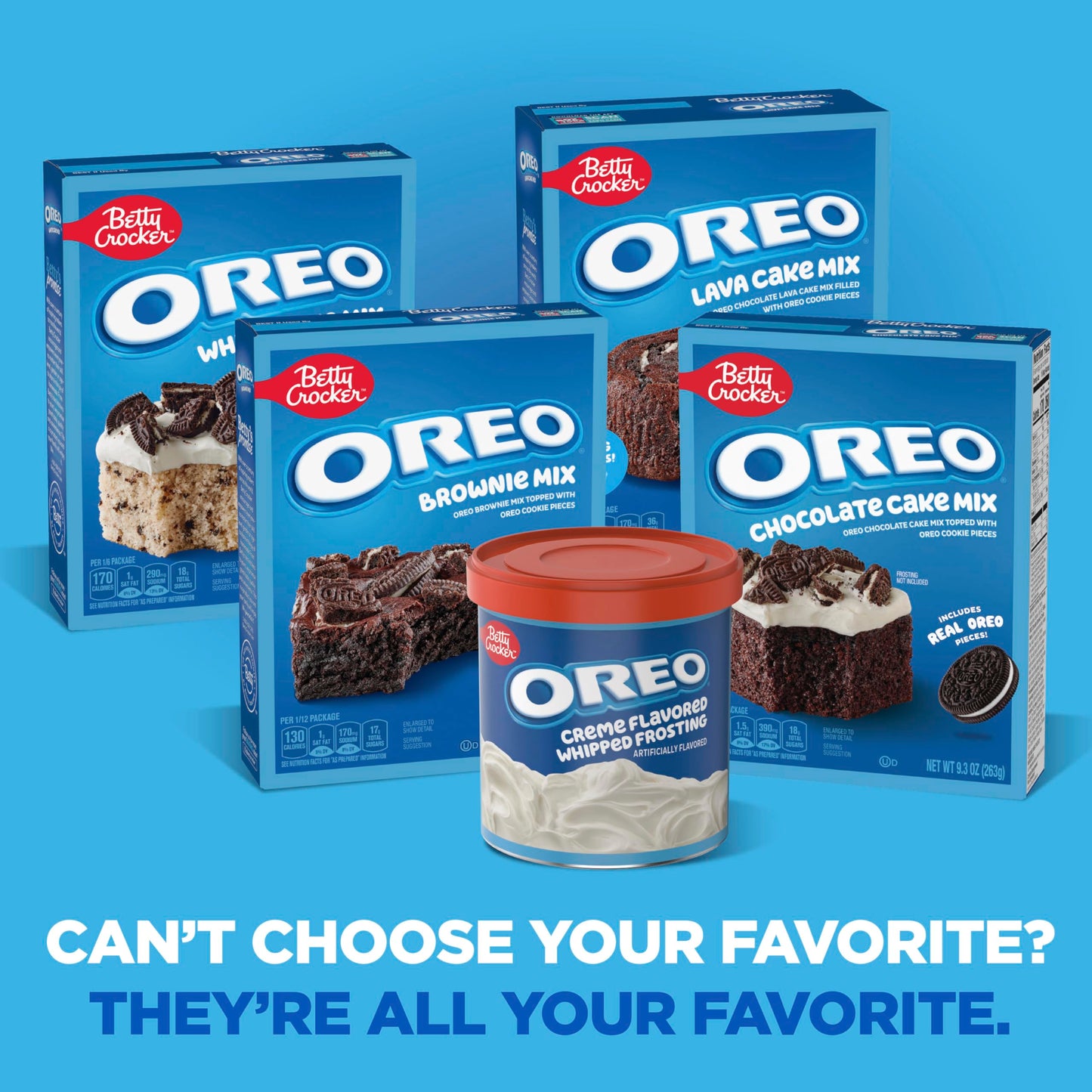 Betty Crocker OREO Lava Cake Mix, Chocolate Lava Cake Baking Mix With OREO Cookie Pieces, 8.3 oz