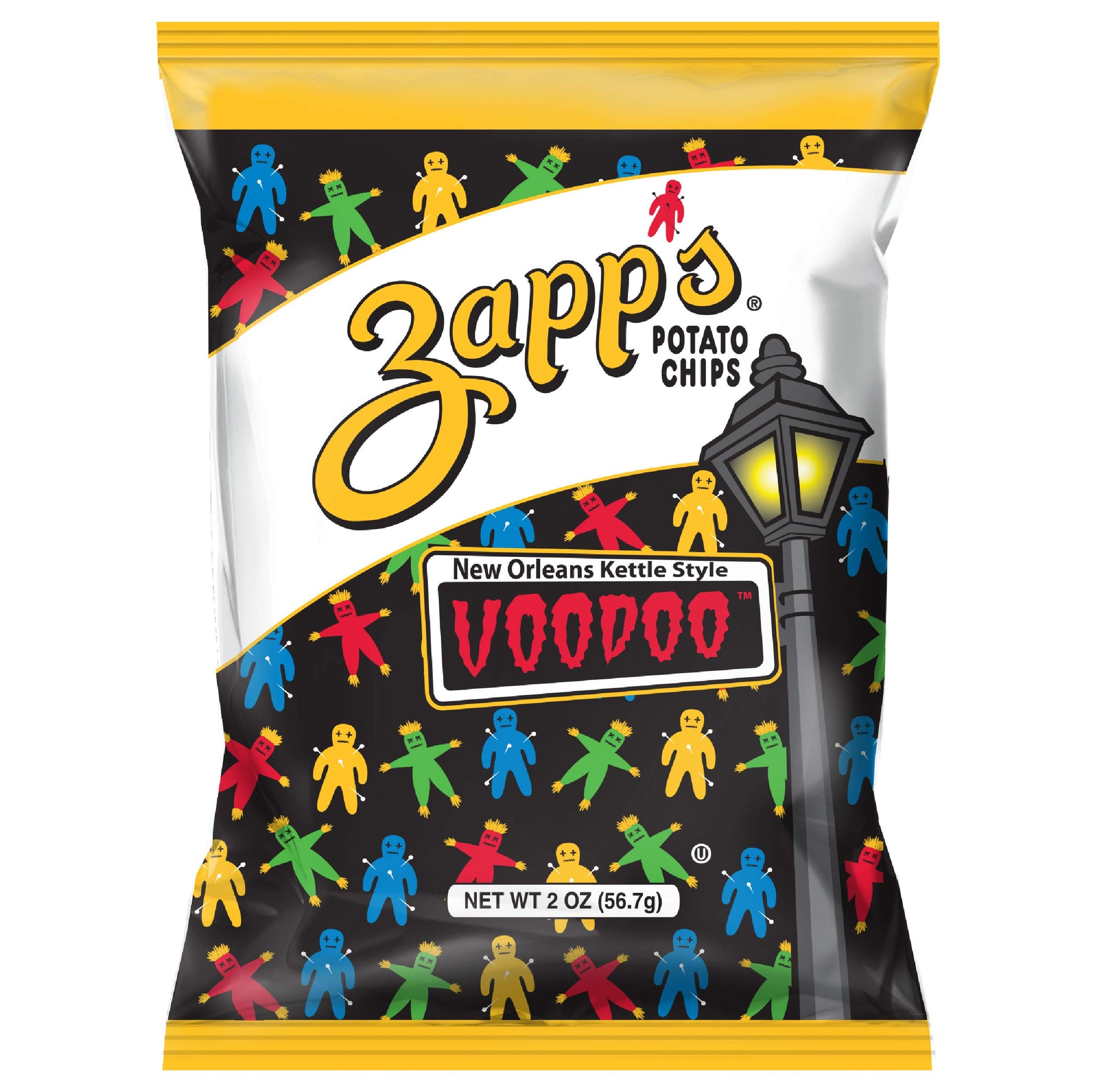 Zapps New Orleans Kettle-Style Potato Chips, Voodoo Flavor  Crunchy Chips with a Spicy Kick, Great for Lunches or Snacking on th
