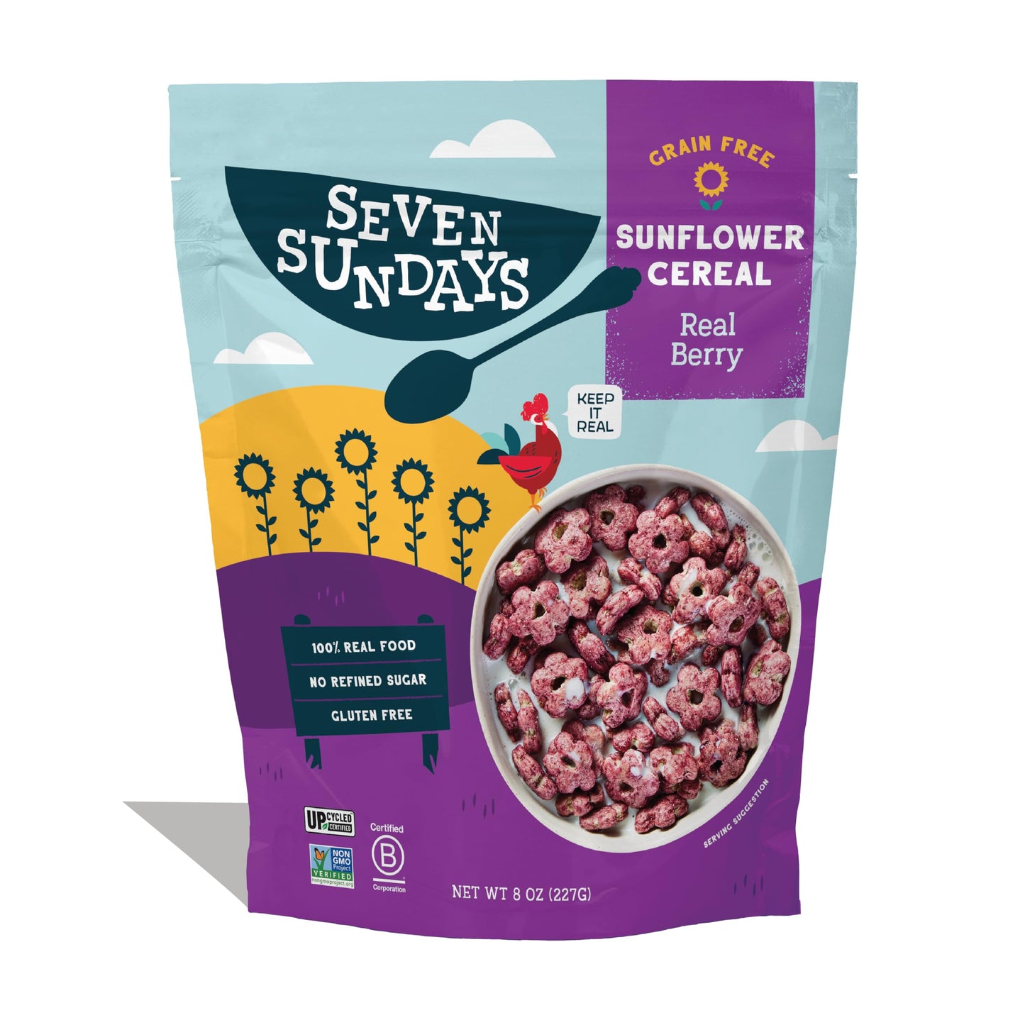Seven Sundays Grain Free Cereal - Real Berry - 8 Oz Bag - Gluten And Grain Free, Paleo, Keto Friendly, No Refined Sugar, Vegan,