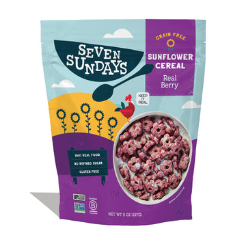 Seven Sundays Grain Free Cereal - Real Berry - 8 Oz Bag - Gluten And Grain Free, Paleo, Keto Friendly, No Refined Sugar, Vegan,