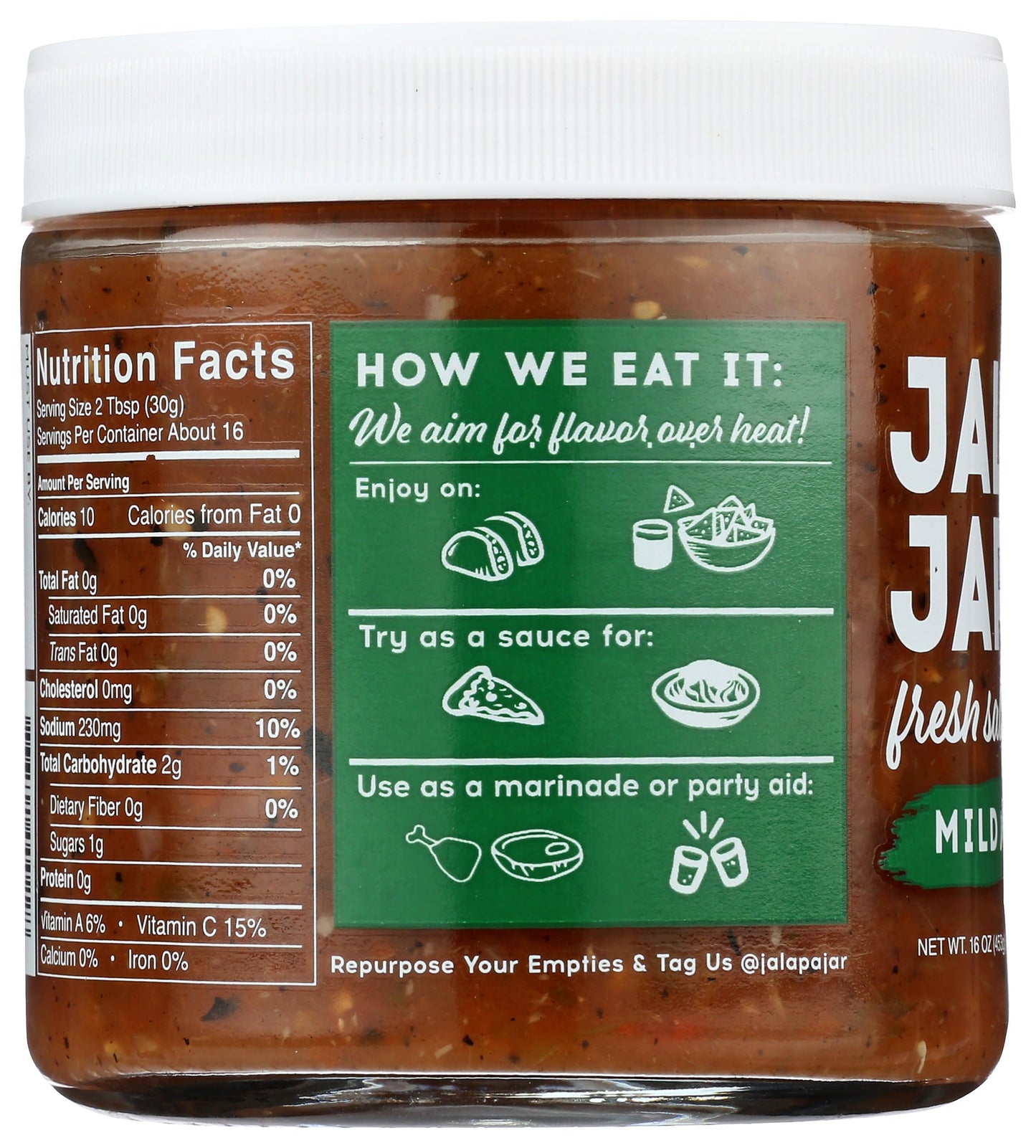 Jalapa Jar Mild Original Blend Salsa, 16 Oz