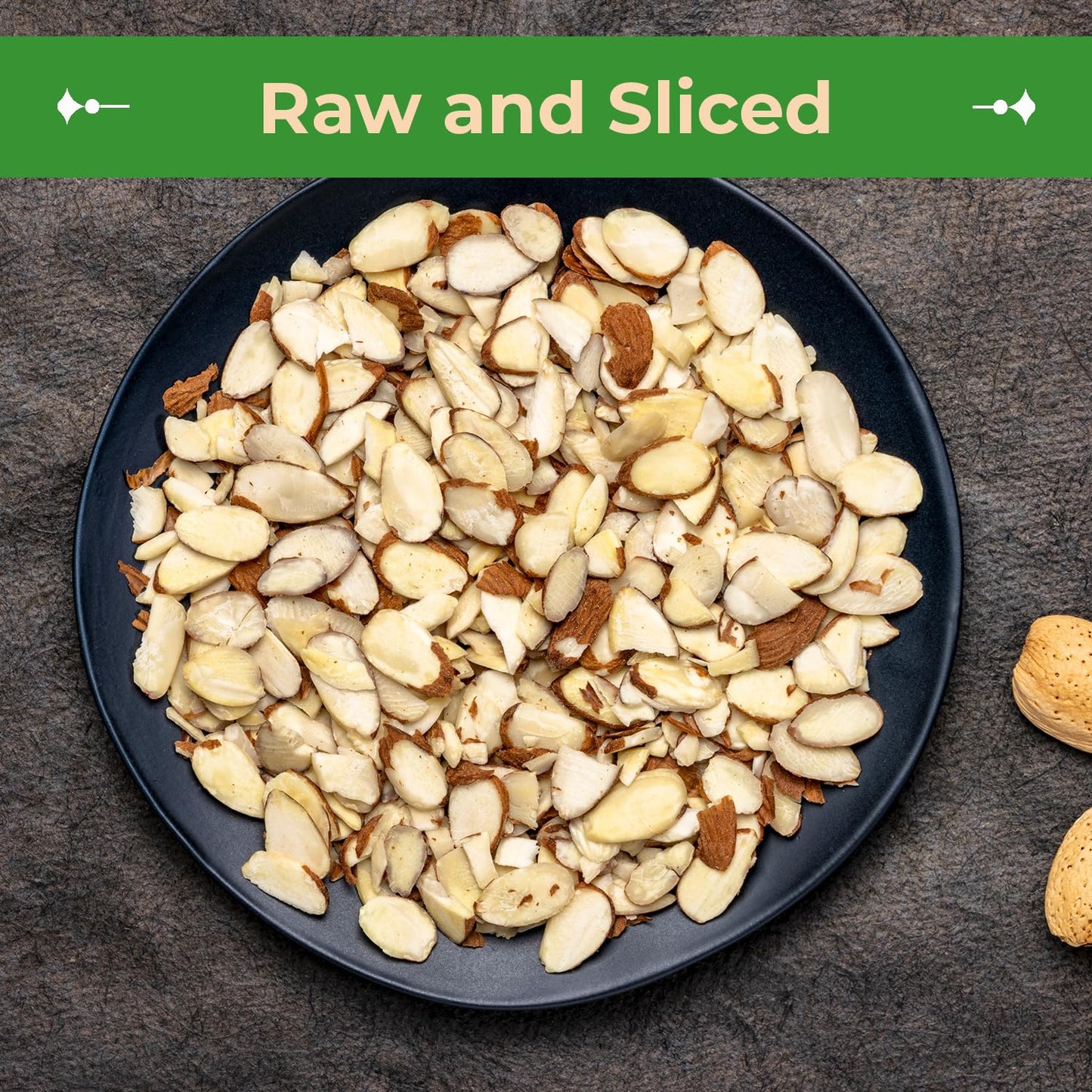 Sincerely Nuts – Raw Natural Sliced Almonds | 1 Lb. Bag | Delicious Guilt Free Snack | Low Calorie, Vegan, Gluten Free | Gourmet Kosher Food | Source Of Fiber, Protein