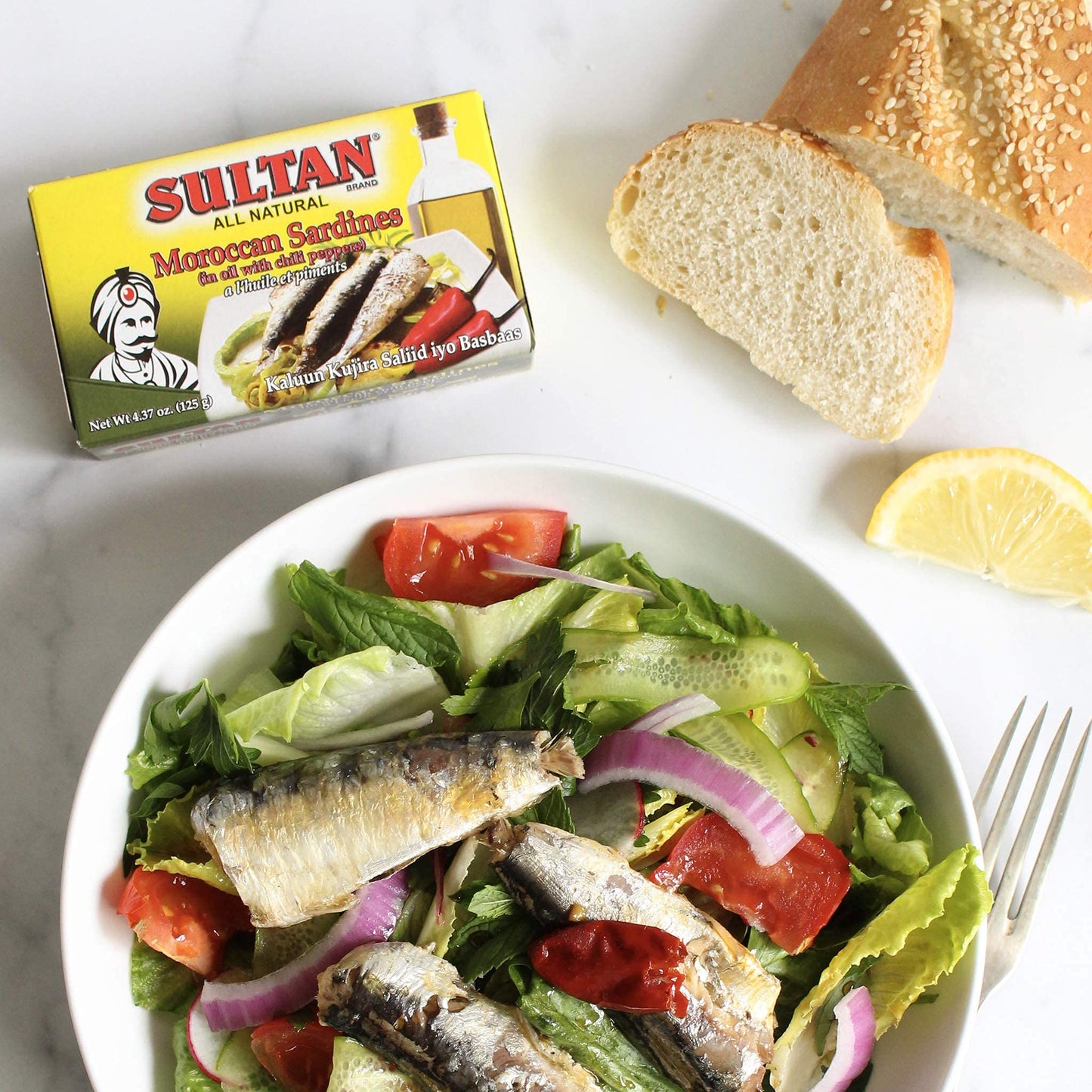 Sultan Moroccan Sardines Variety Pack, 100% All-Natural, High Protein, Paleo, Carnivore, Keto Friendly, Zero Carb, Fresh, Bonele