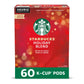 Starbucks K-Cup Coffee Pods, Medium Roast, Holiday Blend, 60 Pods (10 Count x 6 Boxes)