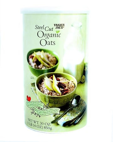 Trader Joe's Steel Cut Organic Oats, 30 oz (1.87 lb) - Healthy Breakfast Choice, Non-GMO, Whole Grain, High Fiber