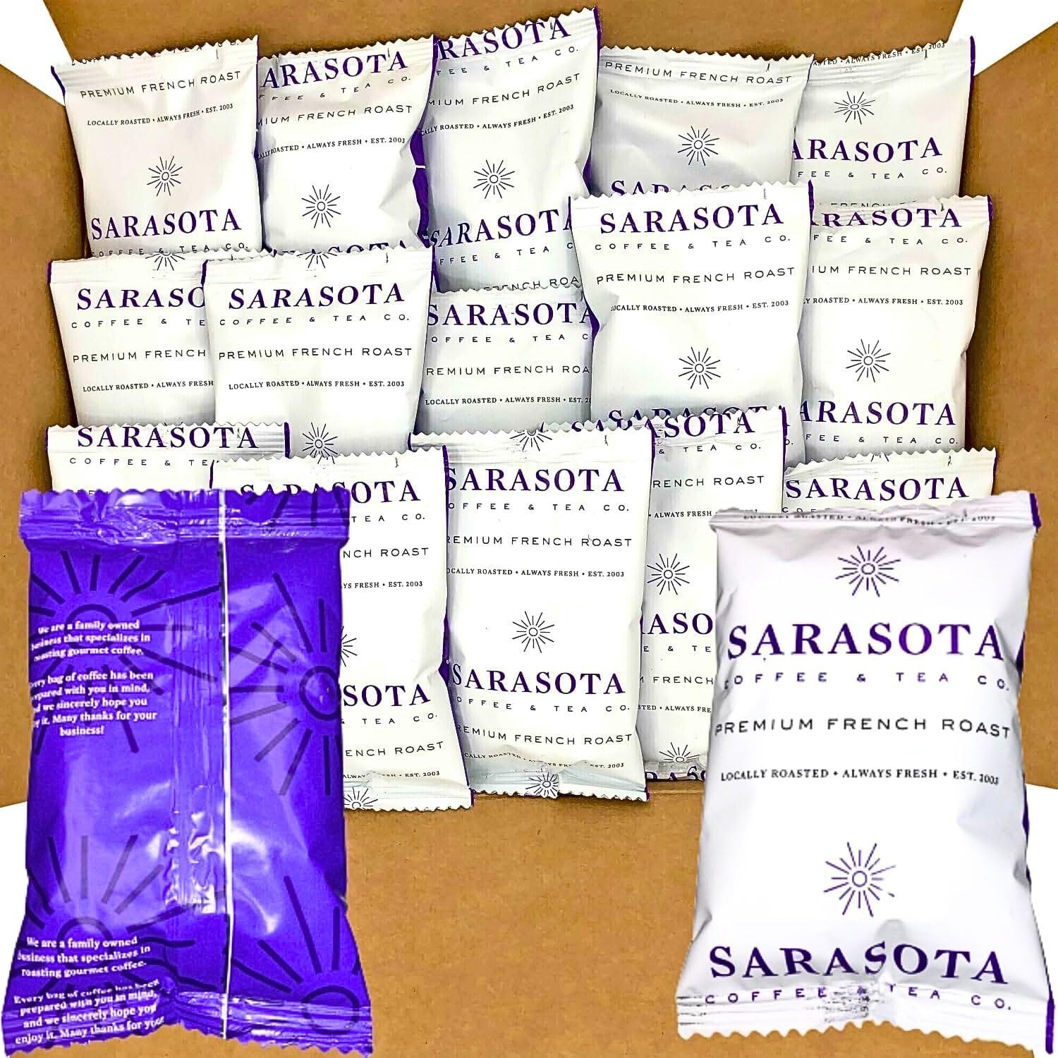 Coffee Packets, European French Roast, Dark Roast Coffee Packs, Single Pot Individual Coffee Packets, Coffee Singles Packets For