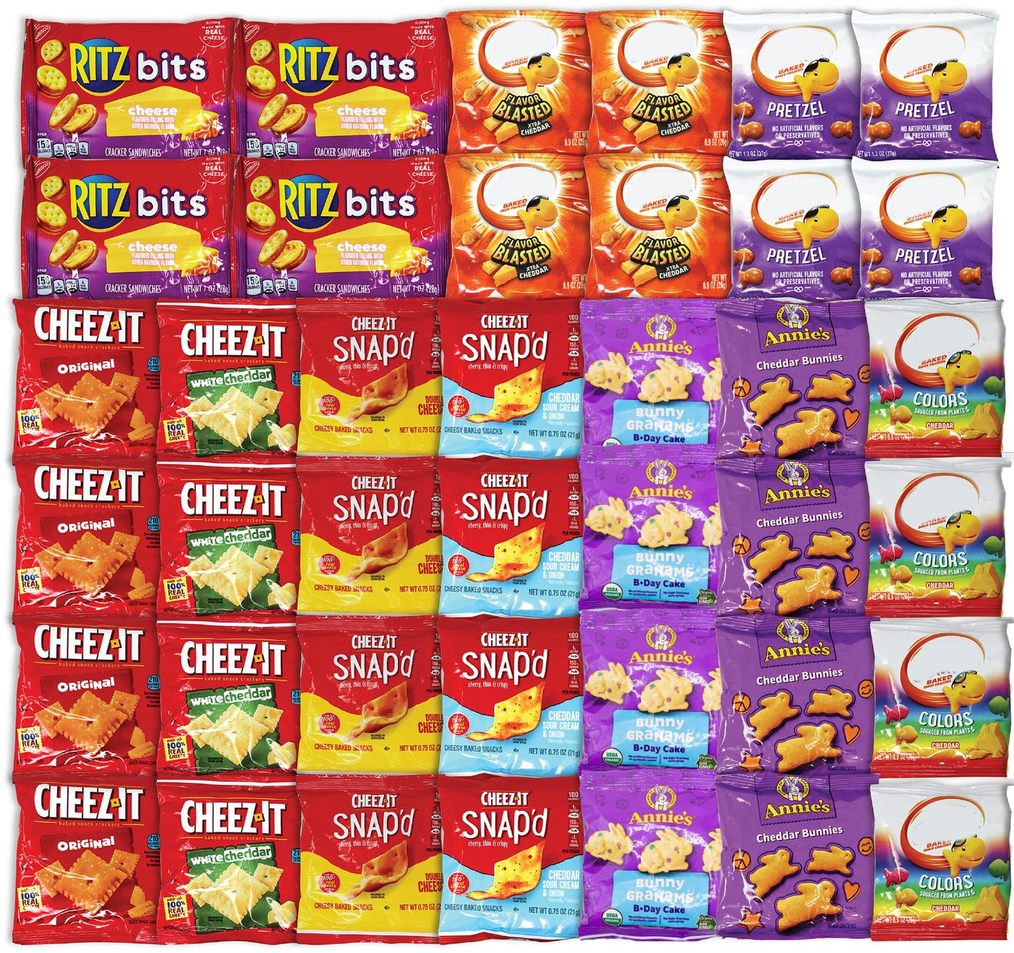 Niro Gift Basket Assortment | 40 Pack Individual Bags Cheese  Ers Variety Pack | Snacks For Mature-Themeds And Children | The Perfect Care Package