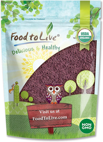 Food to Live Organic Acai Berry Powder, 4 Ounces - Non-GMO, Kosher, Raw, Vegan, Freeze-Dried, Unsweetened, Unsulfured, Bulk