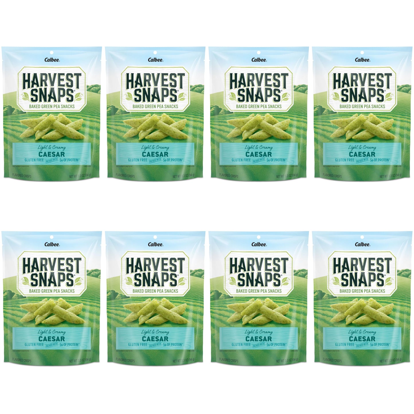Harvest Snaps Veggie Chips (Caesar Snack Crisps) | Powered By Plant Protein, Gluten Free, Non-Gmo Baked Vegetable Crisps | Made