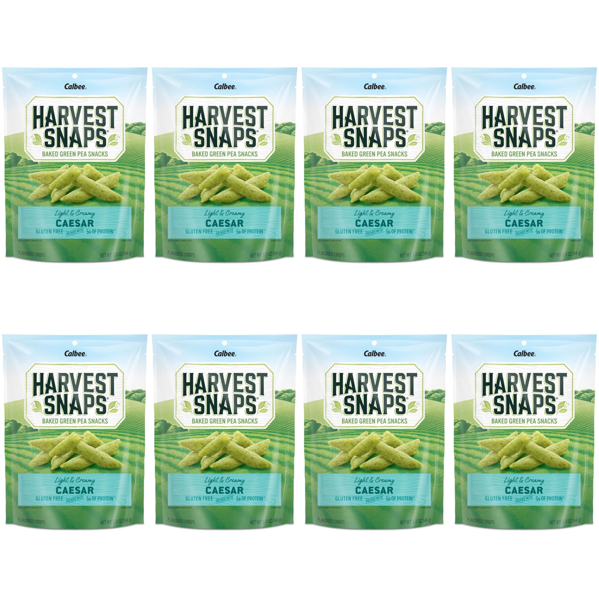 Harvest Snaps Veggie Chips (Caesar Snack Crisps) | Powered By Plant Protein, Gluten Free, Non-Gmo Baked Vegetable Crisps | Made
