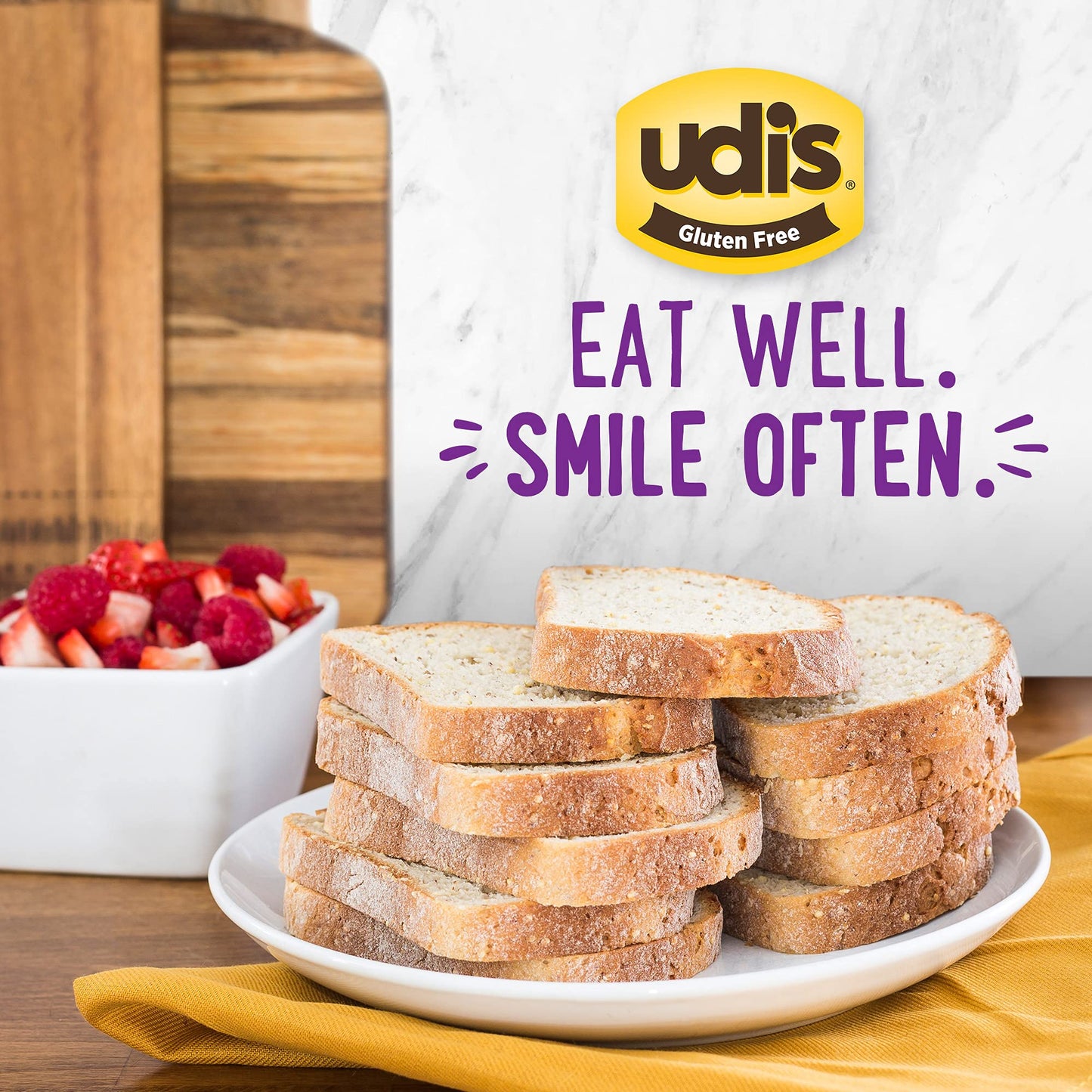 Udis Gluten Free Delicious Soft Sandwich Bread, Ancient Grain Omega, Sliced 14.2 oz Loaf