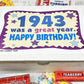 Retro Candy Yum ~ 1943 81St Birthday Gift Box Nostalgic Candy Mix From Childhood For 81 Year Old Man Or Woman Born 1943 Jr