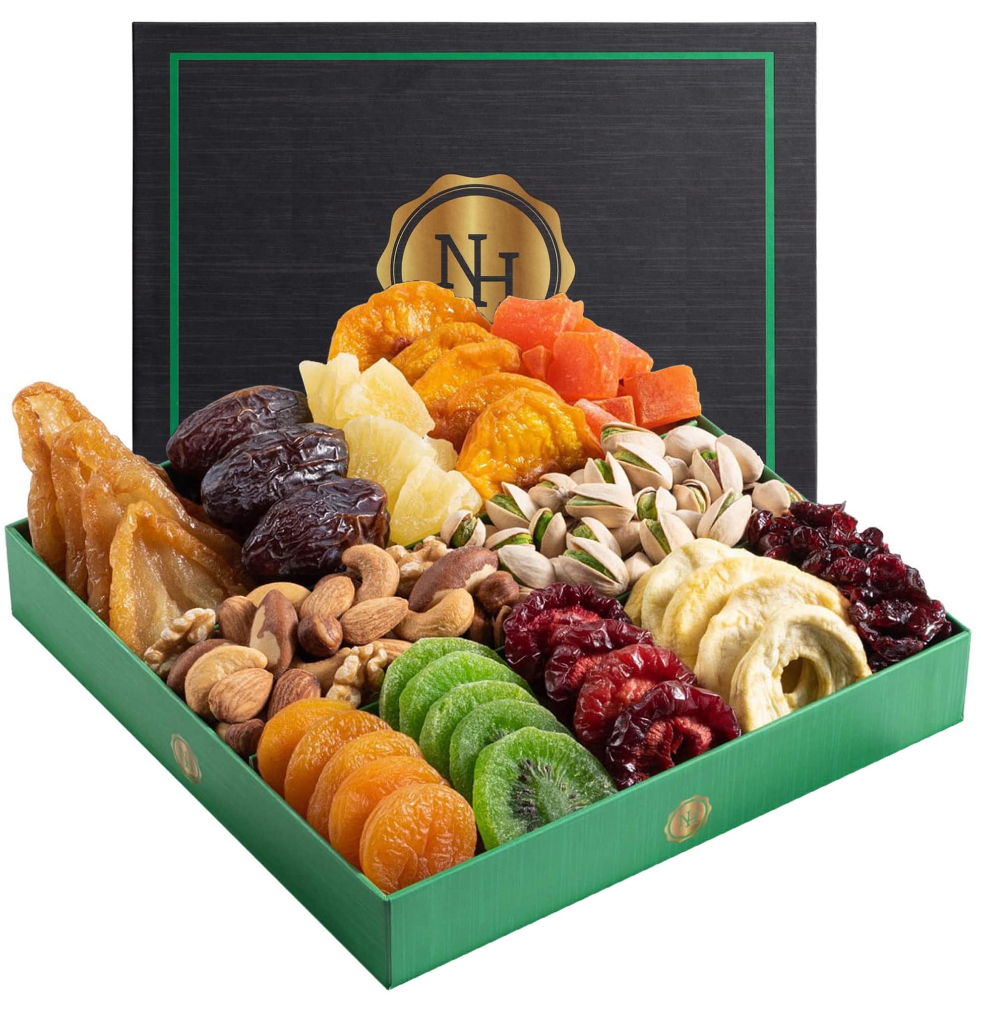 Nut Haven Thanksgiving Dried Fruit & Nuts Gift Basket - Assorted Food Box for Holidays - Large Size