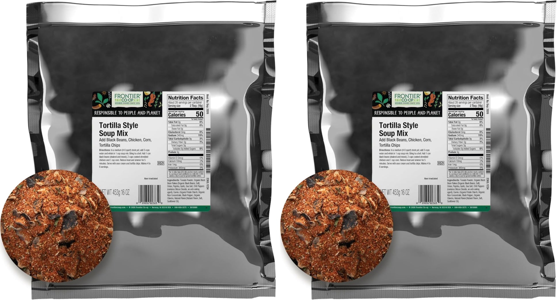Frontier Bulk Tortilla Style Soup Mix, 16 Ounce (Pack of 2)