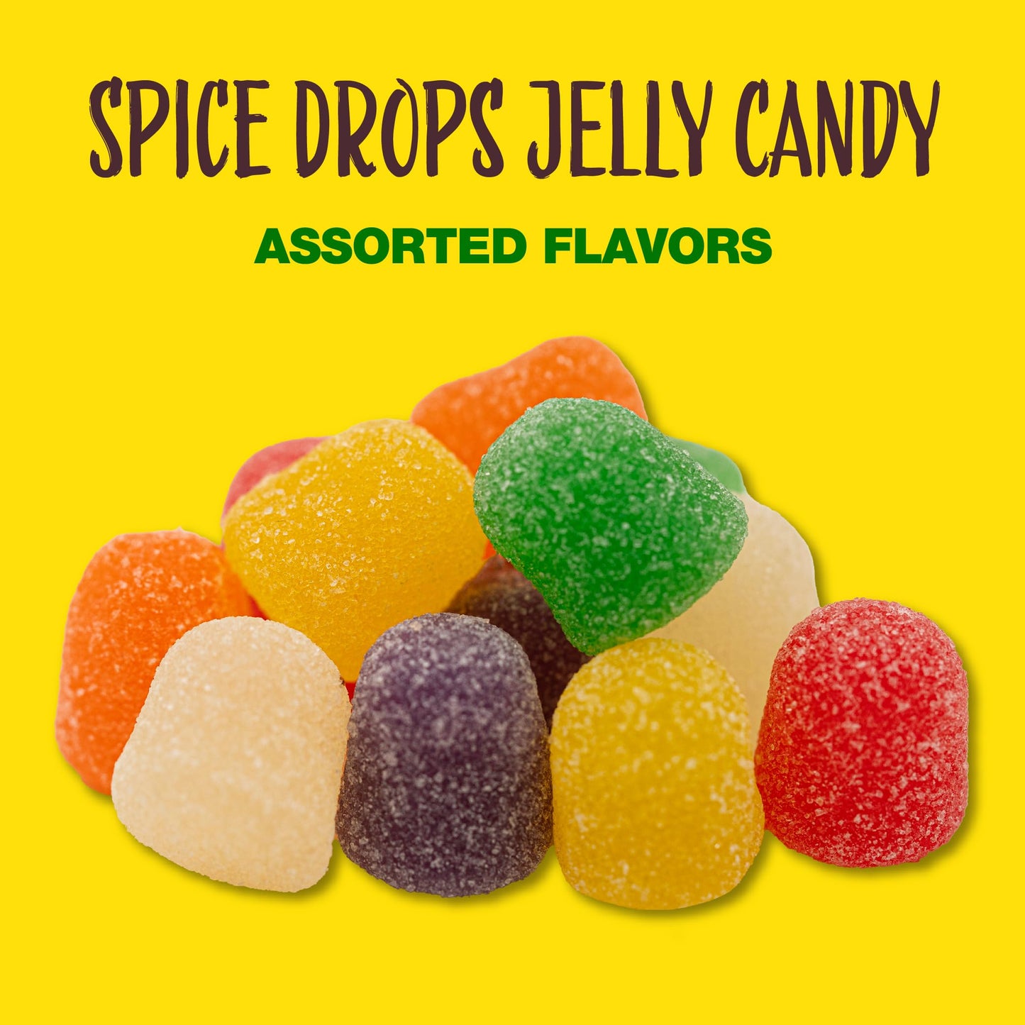 Spice Drops Jelly Candy | 2 Pound Bag | Assorted Flavors, Nostalgic Sweets