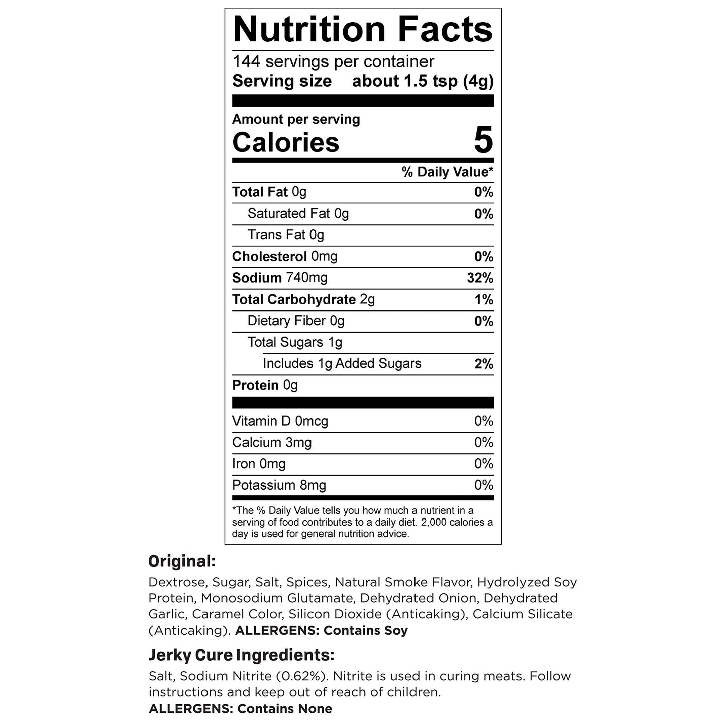 NESCO Jerky Spice Works Original Flavor, 9 Count, 19.8 Ounce, Beige, Model BJ-18