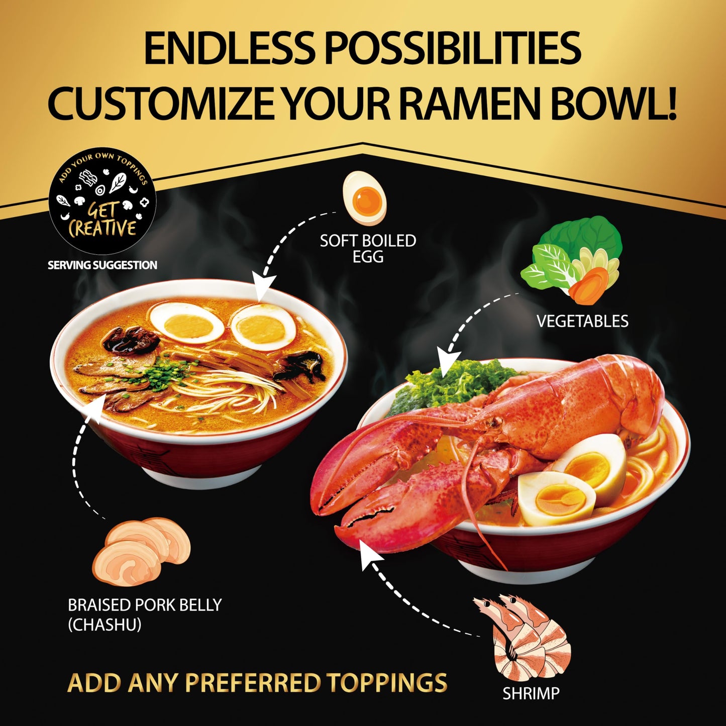 Oscallion Ramen Kit - Spicy Instant Soup Mix, 1 Serving, 1 Count