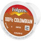 Folgers K Cups 100% Colombian Coffee for Keurig Makers  Medium Roast  72 Count
