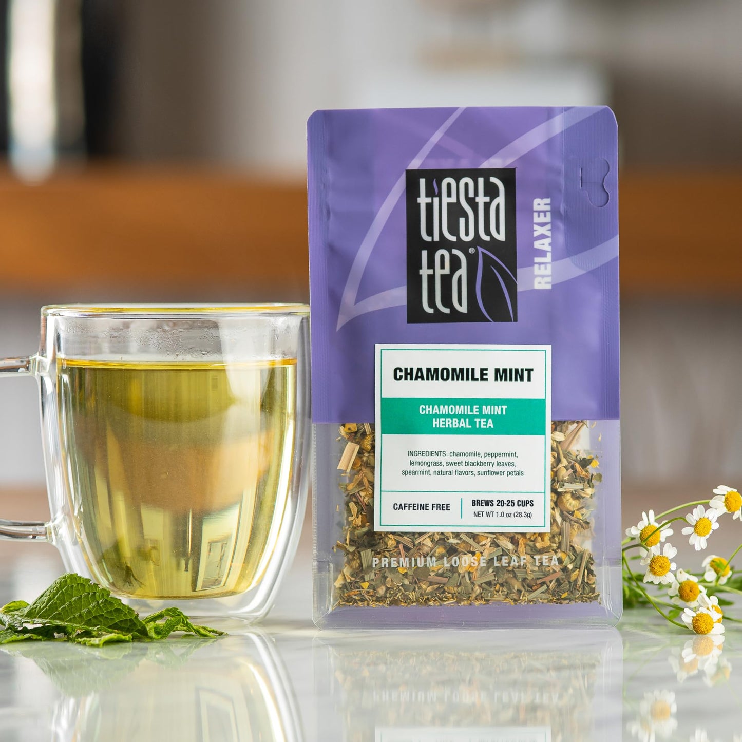 Tiesta Tea - 4 Autumnal Blends | Enhanced Loose Leaf Tea Blend | Non-Caffeinated Tea | Make Hot Or Iced | Pouch Of Pumpkin Spice, Cozy Chai, Chamomile Mint, Meyer Lemon Zest - Pack Of 4