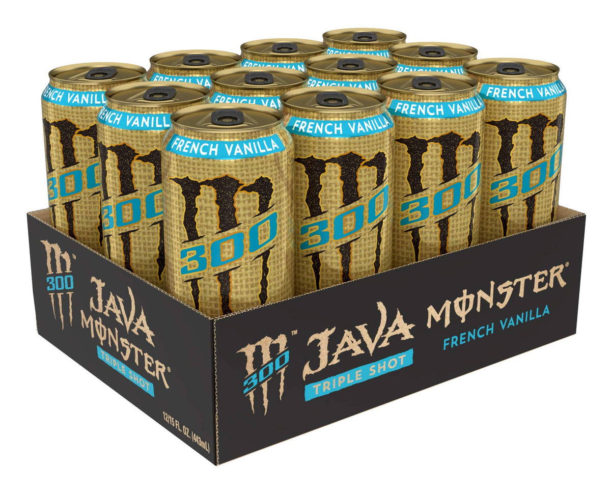 Vanilla Java Water Monster Energy Java Coffee, French Vanilla, 15 Fl Oz, 12 Pack ...