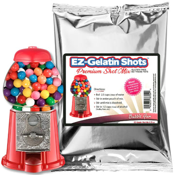 EZ-SQUEEZE Bubble Gum Jello Shot Mix - Gluten-Free Gelatin Powder - 6.78 oz